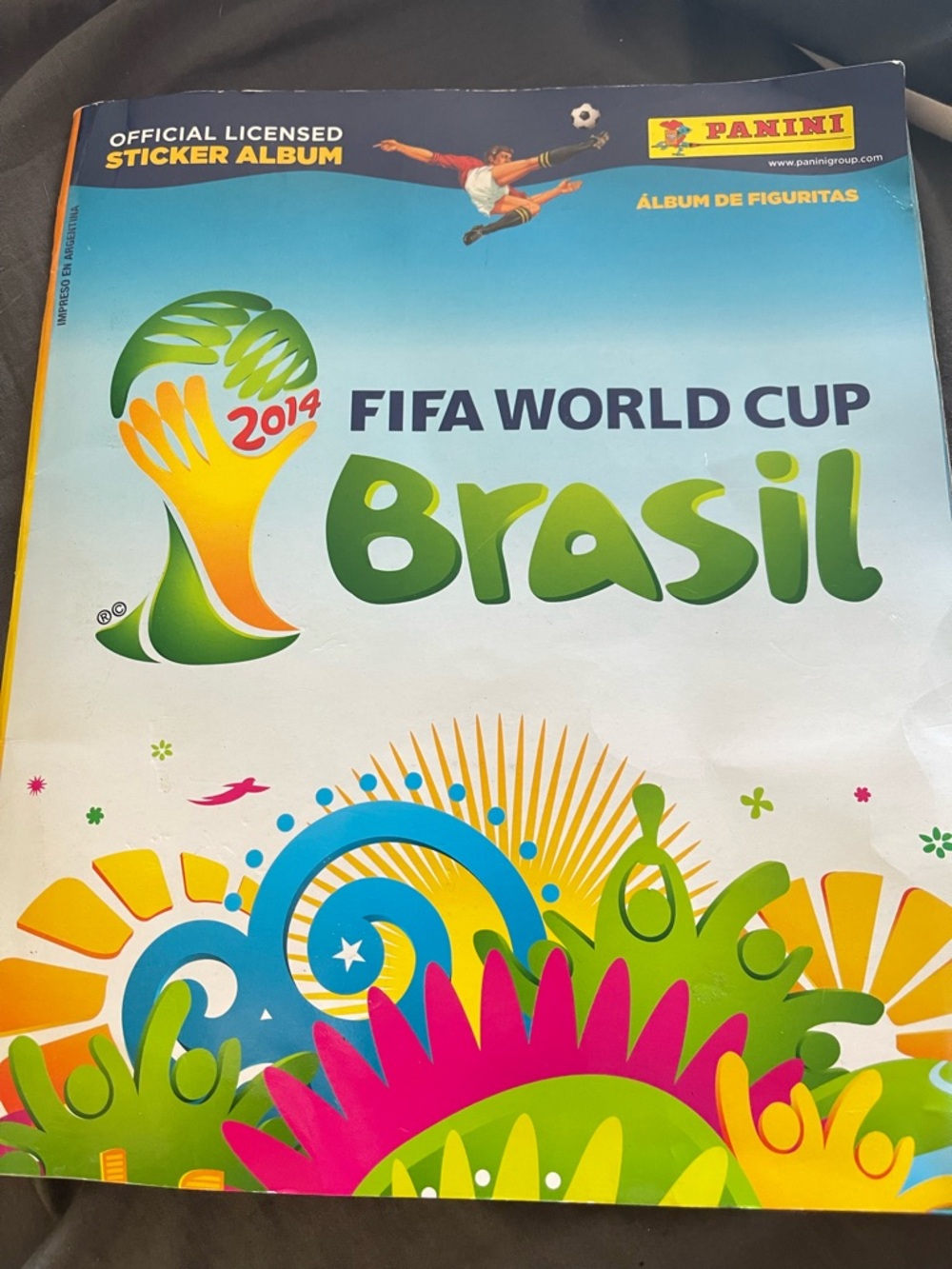 Panini FIFA World Cup Brasil Sticker Album - Blue, Green, Yellow, Pink